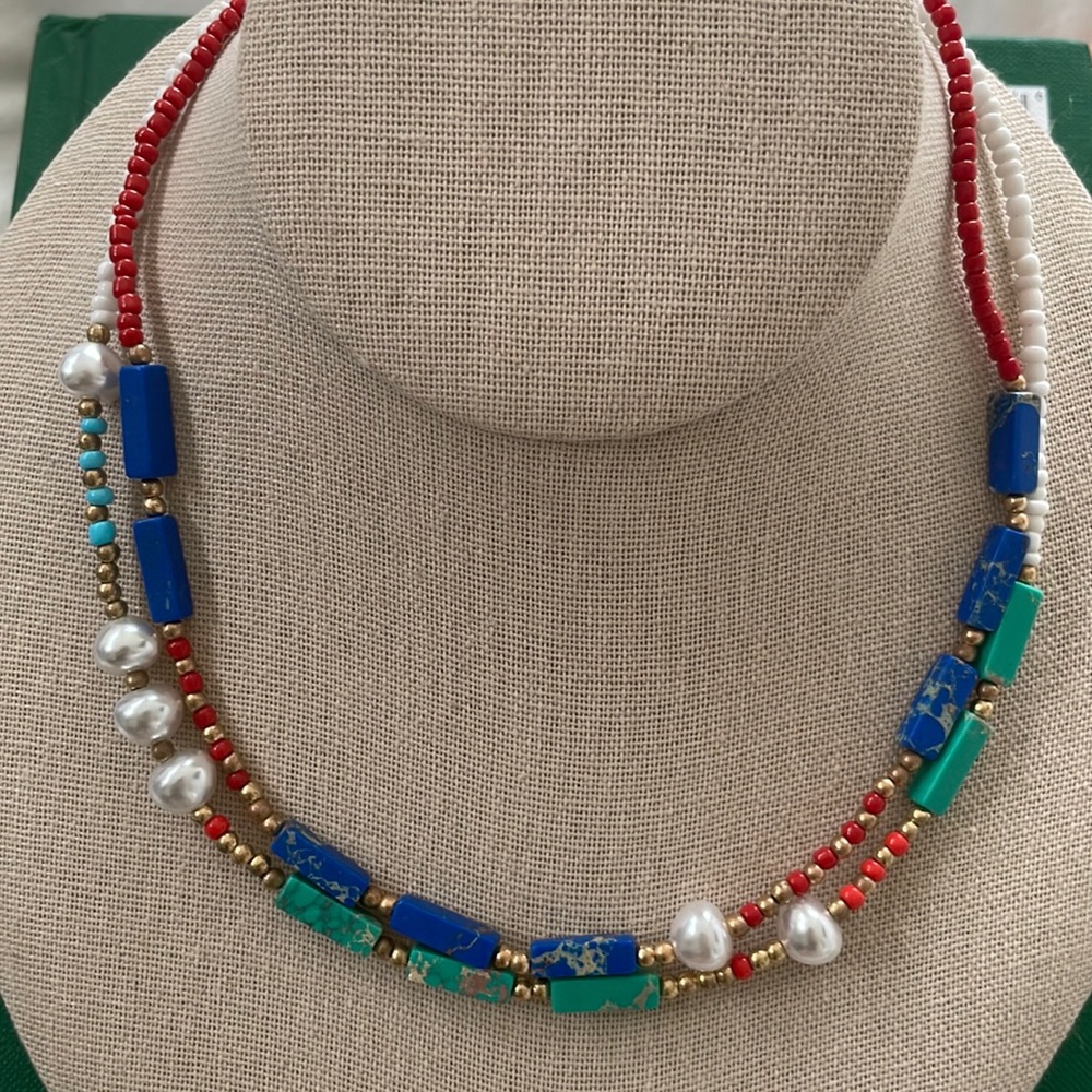 Beaded layering necklaces